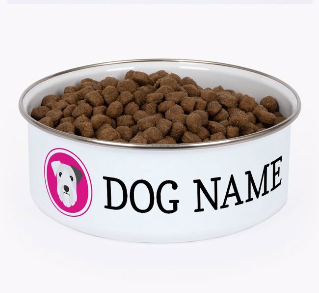 Name and Icon: Personalised {breedFullName} Enamel Dog Bowl